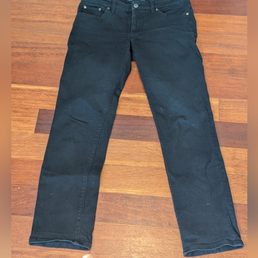 Ralph Lauren Women's Black Straight-Leg Jeans